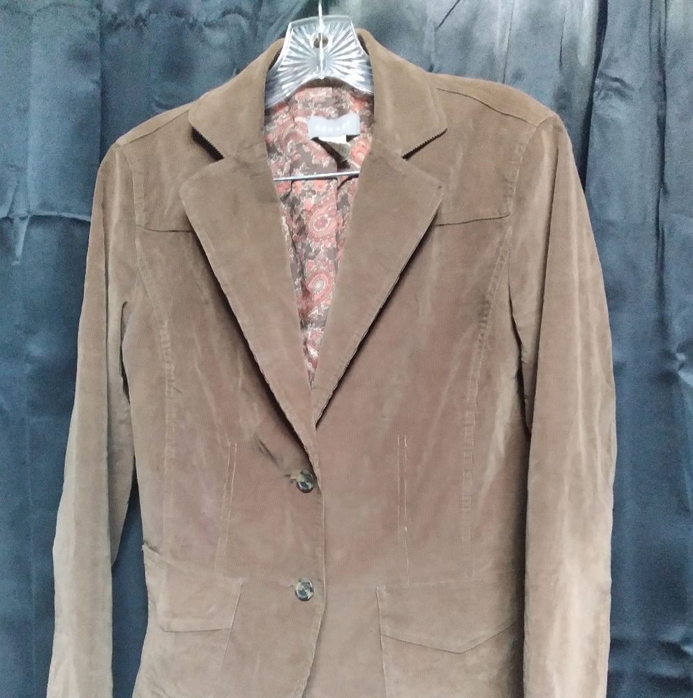 Corduroy Blazer with Satin Lining